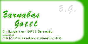barnabas gottl business card