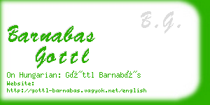 barnabas gottl business card